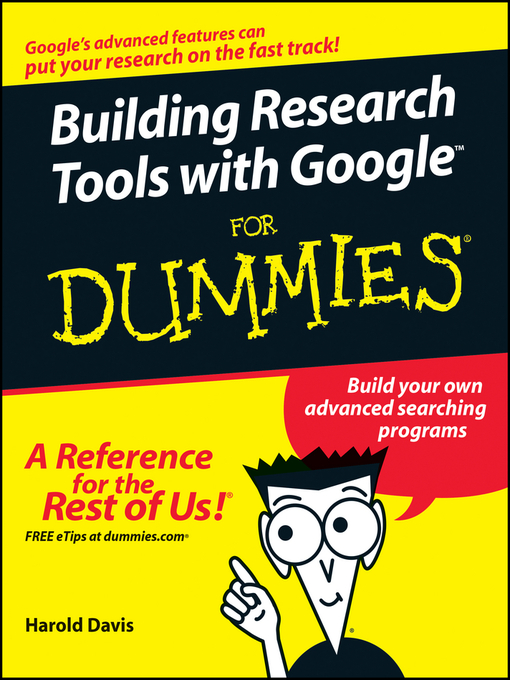 Cover image for Building Research Tools with Google For Dummies